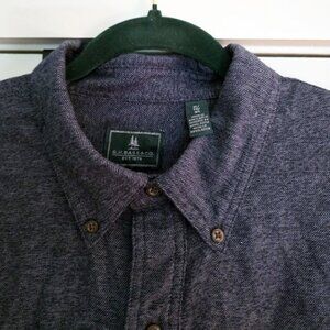 G.H. Bass Mens XL Button Down Shirt NWT Blue Brushed Cotton Flannel Button Down